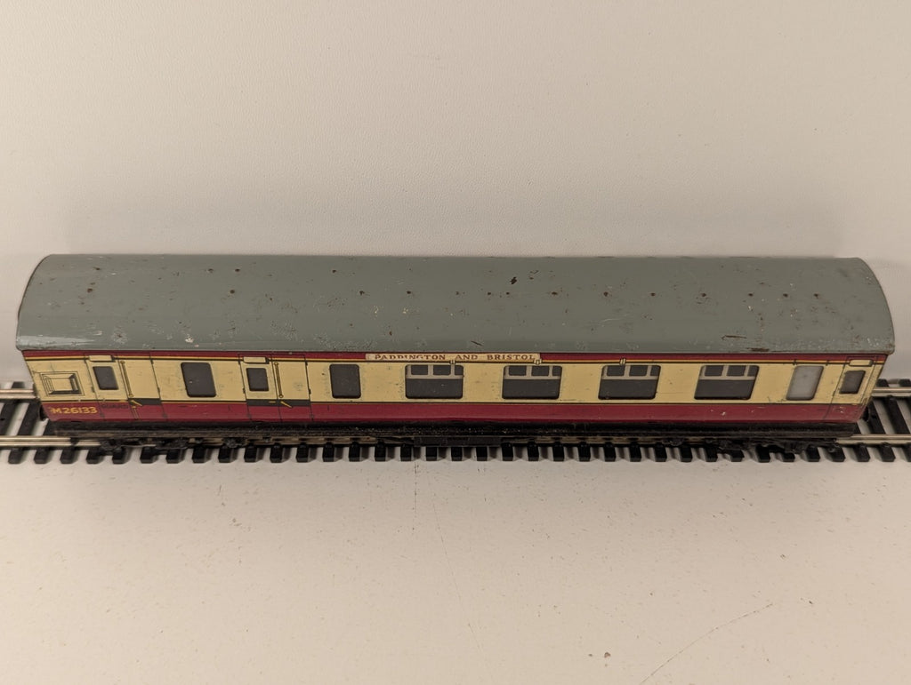 Hornby Dublo OO Gauge Stanier Coach Red & Cream Paddington–Bristol