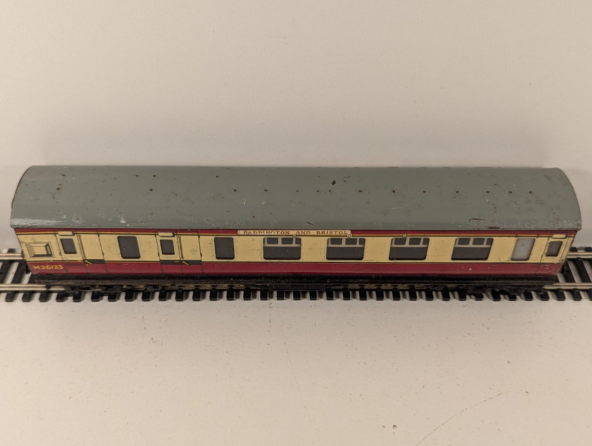 Hornby Dublo OO Gauge Stanier Coach Red & Cream Paddington–Bristol
