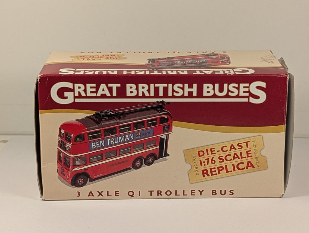 Atlas Editions 1:76 3 Axle Q1 Trolley Bus Die-cast Trolleybus 1891