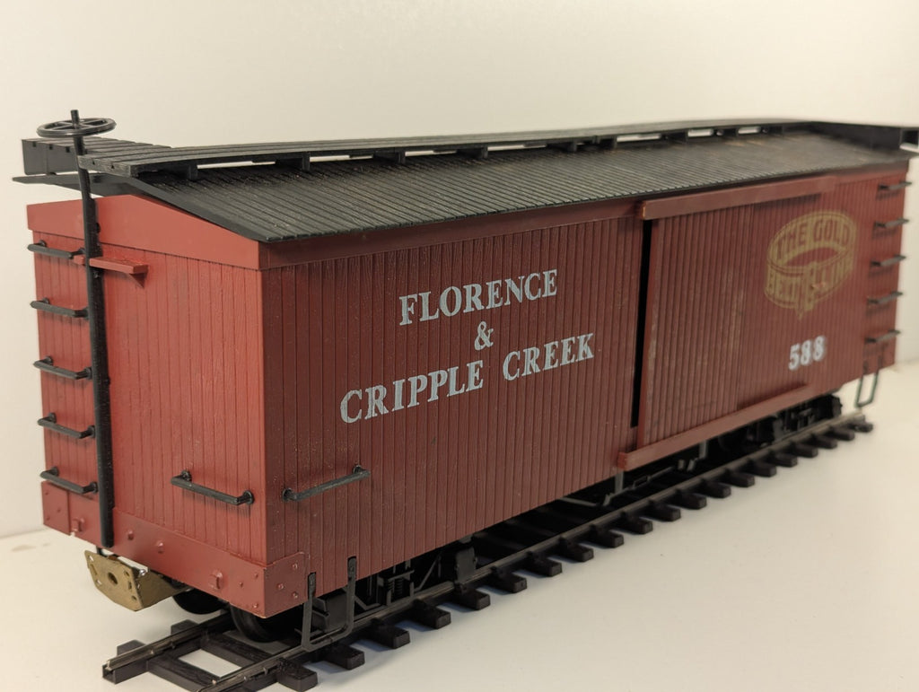 Bachmann G Scale Florence & Cripple Creek Boxcar 588 – No Couplers