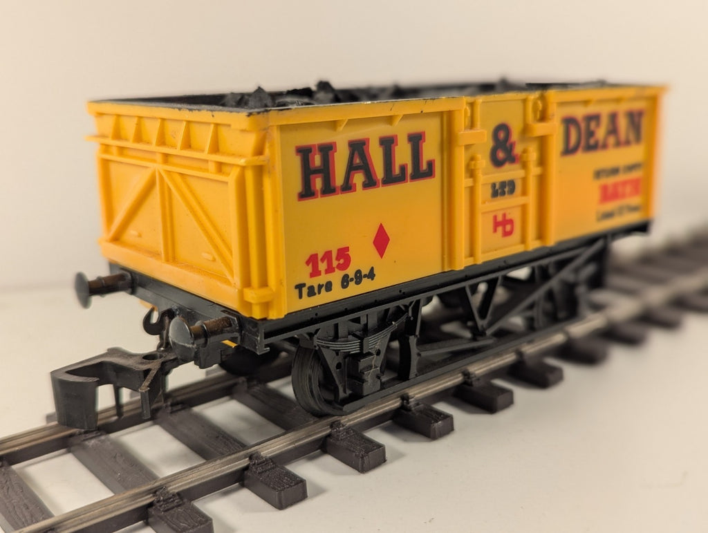 Lima O Gauge 7-Plank Open Mineral Wagon – Hall & Dean Yellow Livery – With Load