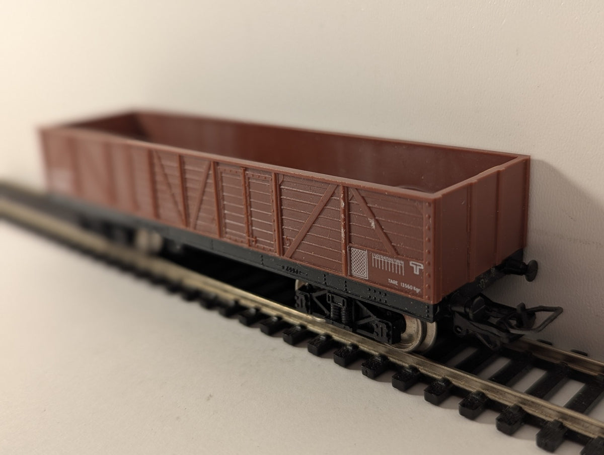 Jouef HO Gauge Tombereau à bogies T.P. Goods Wagon 799480 SNCF Brown 6500 B