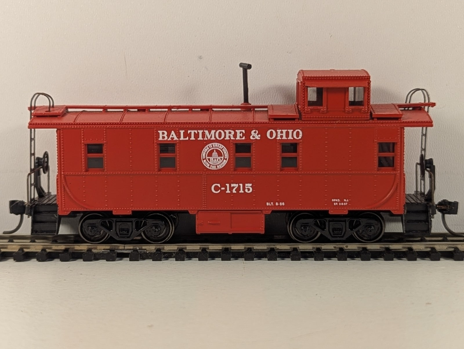 Industrial Rail HO Scale Wagontop Caboose C-1715 Baltimore & Ohio IDM85