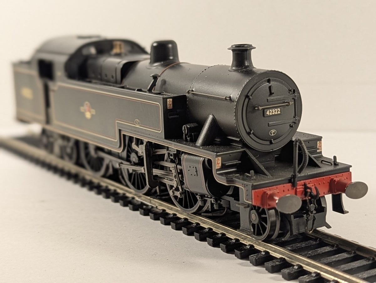 Hornby R2287 Class 4P 2-6-4T 42322 in BR black with late crest - weathered