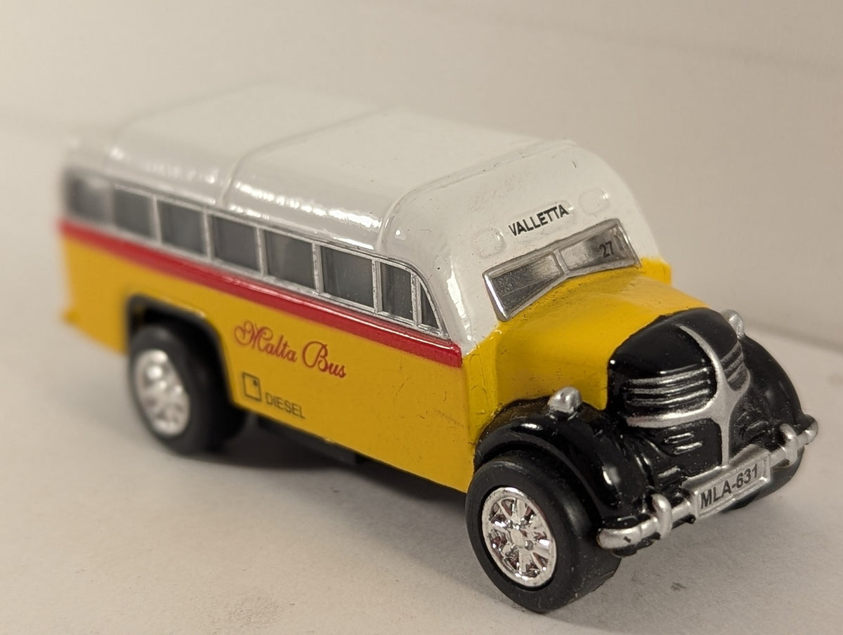Malta Bus Die-cast Model Bus MLA-631 Malta Bus Yellow, Red & White