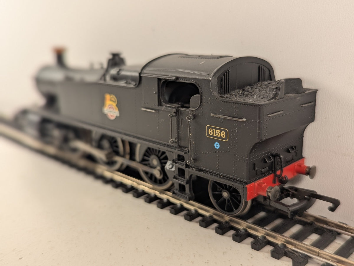 Hornby OO Gauge Class 61XX 2-6-2T Steam Locomotive 6156 BR Black (Early Emblem)