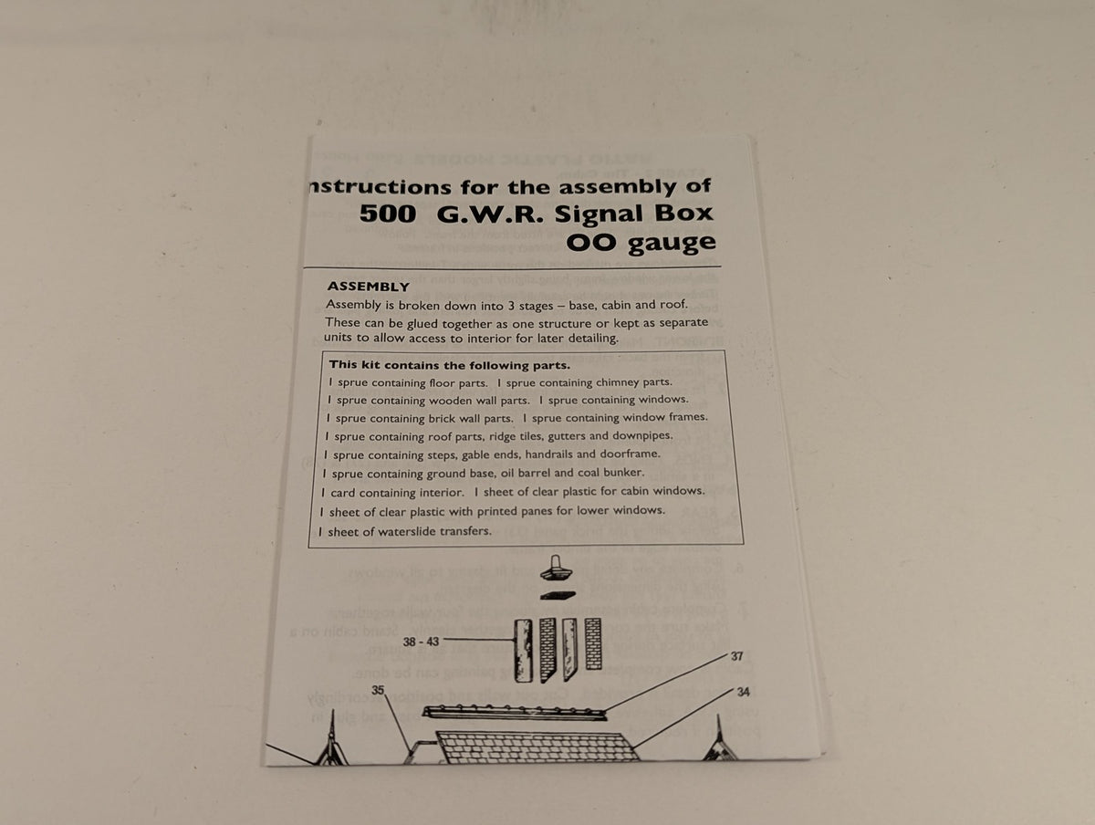 Ratio OO Gauge GWR Signal Box Model Kit 500