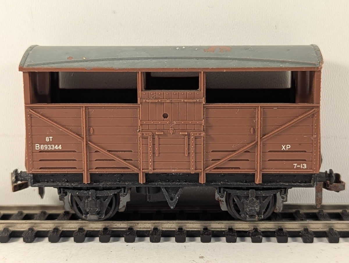 Hornby Dublo OO Gauge BR Cattle Wagon Goods Wagon B893344 BR Bauxite 4635