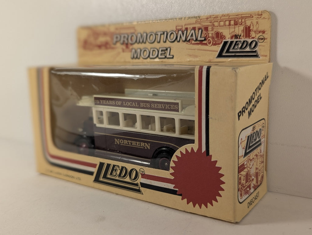 Lledo Single Deck Bus Die-cast Bus Northern Maroon and Cream