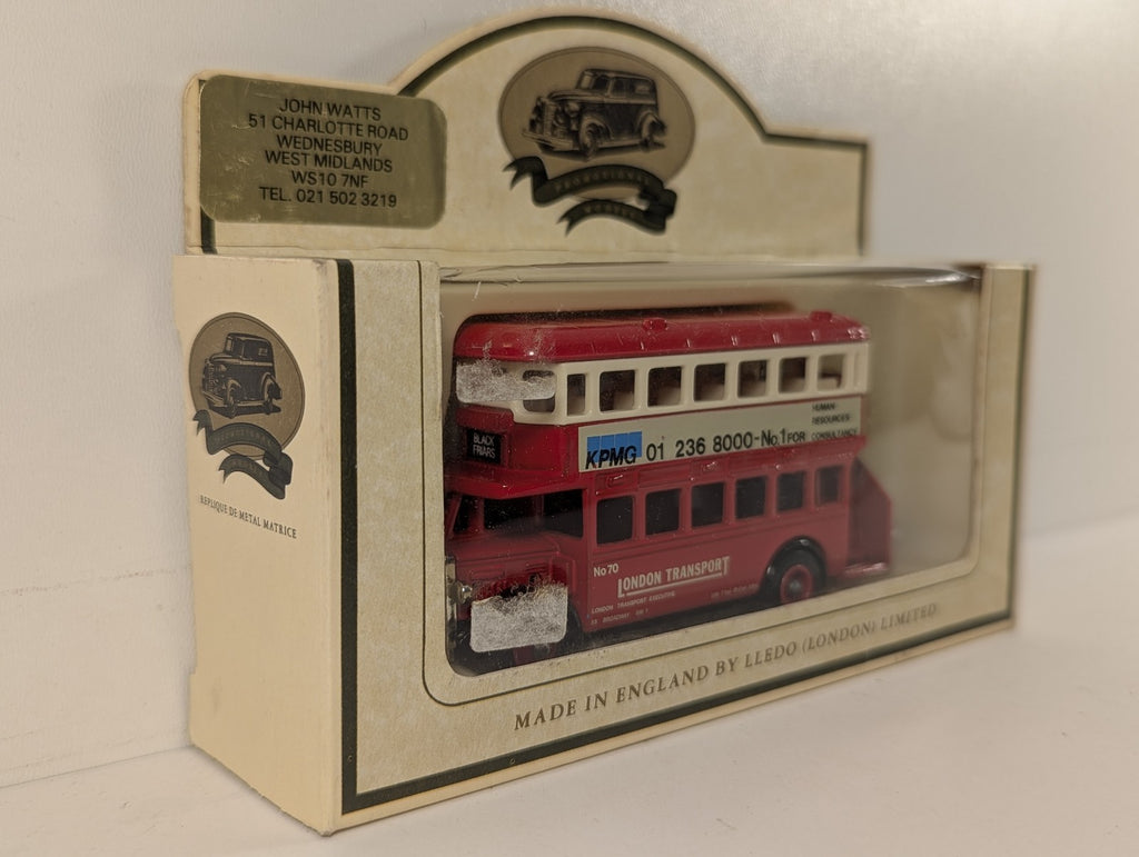 Lledo London Transport Double Decker Bus Die-cast Model Bus No 70