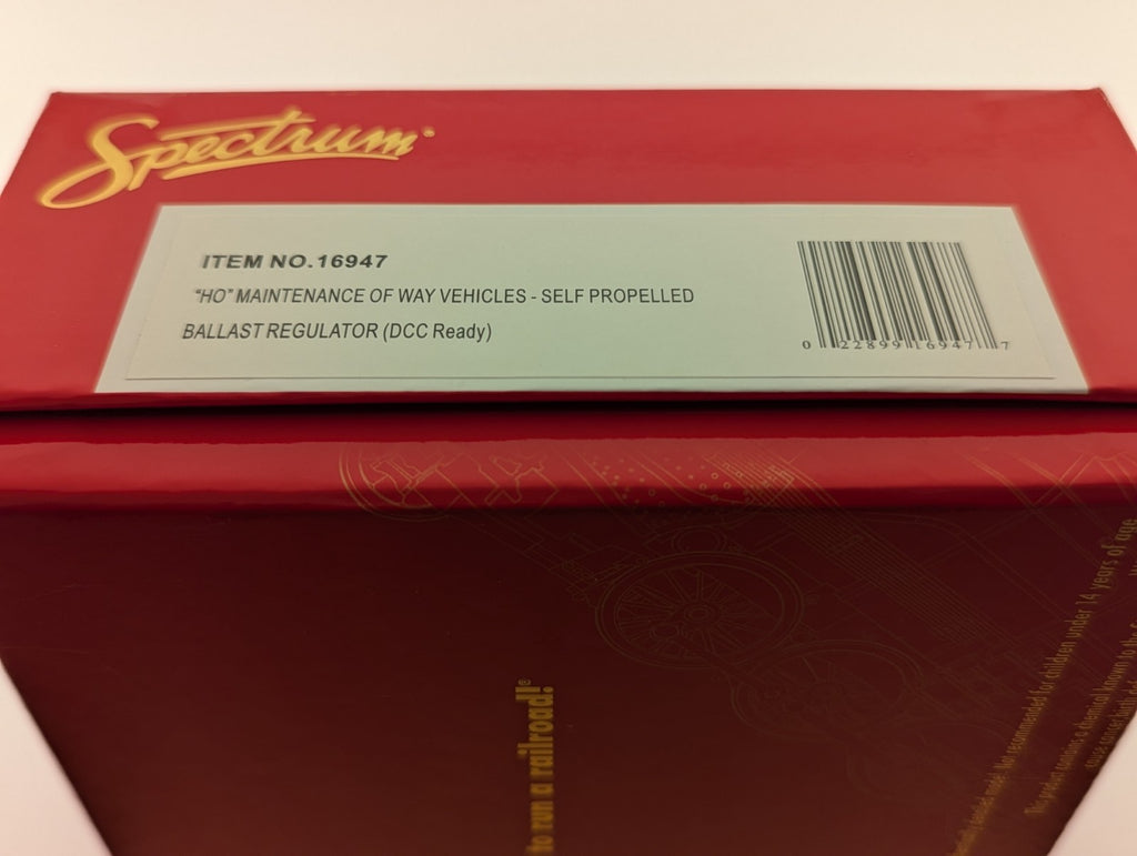 BachmannSpectrum 16947 HOGauge DCCReadyMaintenance-ofWay BallastRegulator-boxed
