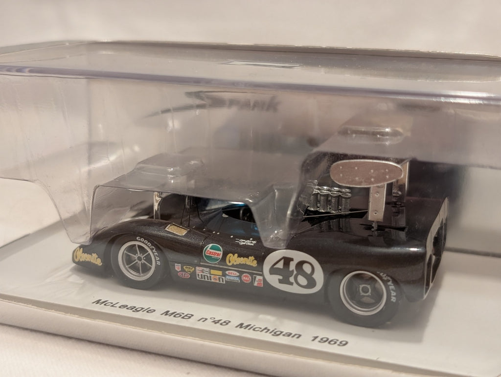 Spark McLeagle M6B nº48 Michigan 1969 Dan Gurney Model Car Olsonite Black S1119