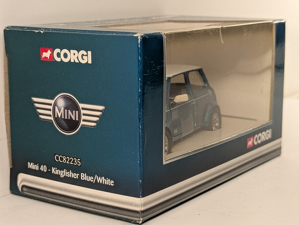 Corgi 1:36 Mini 40 Die-cast Model Kingfisher Blue/White CC82235