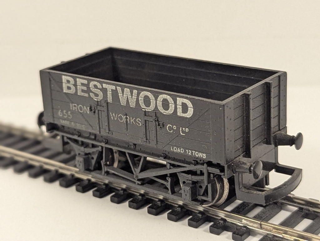 Hornby OO Gauge 8 Plank Wagon Bestwood Iron Works Goods Wagon 655