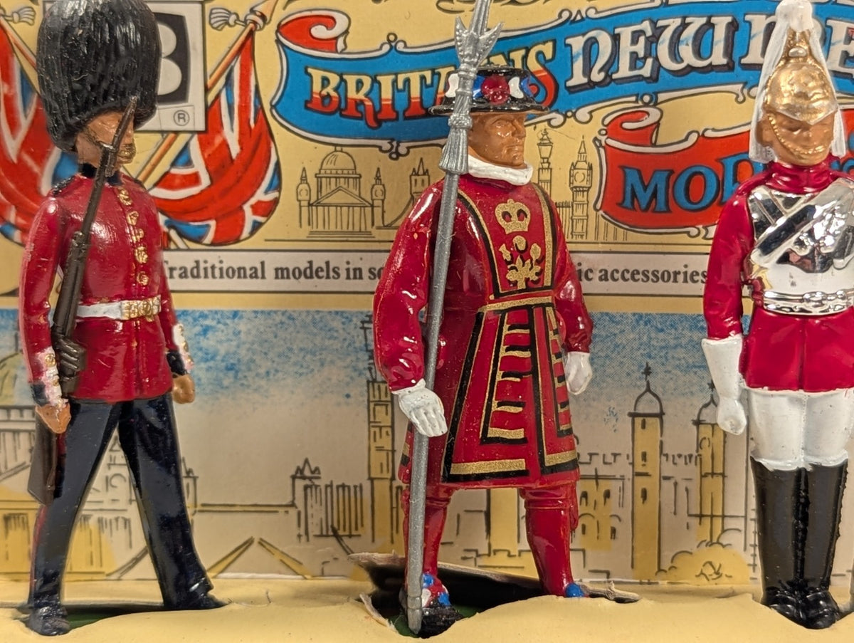 Vintage 1950s Britains British Life Guard Cast Lead Figures Pack of 3