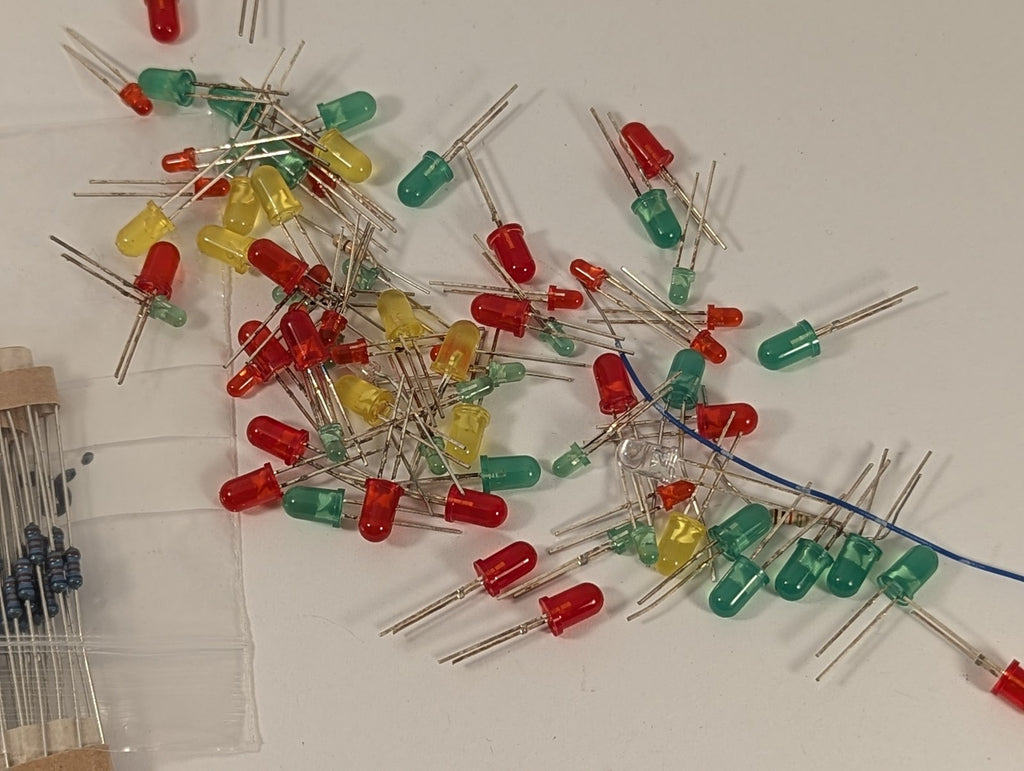 Assorted LEDs and Resistors Electronic Components