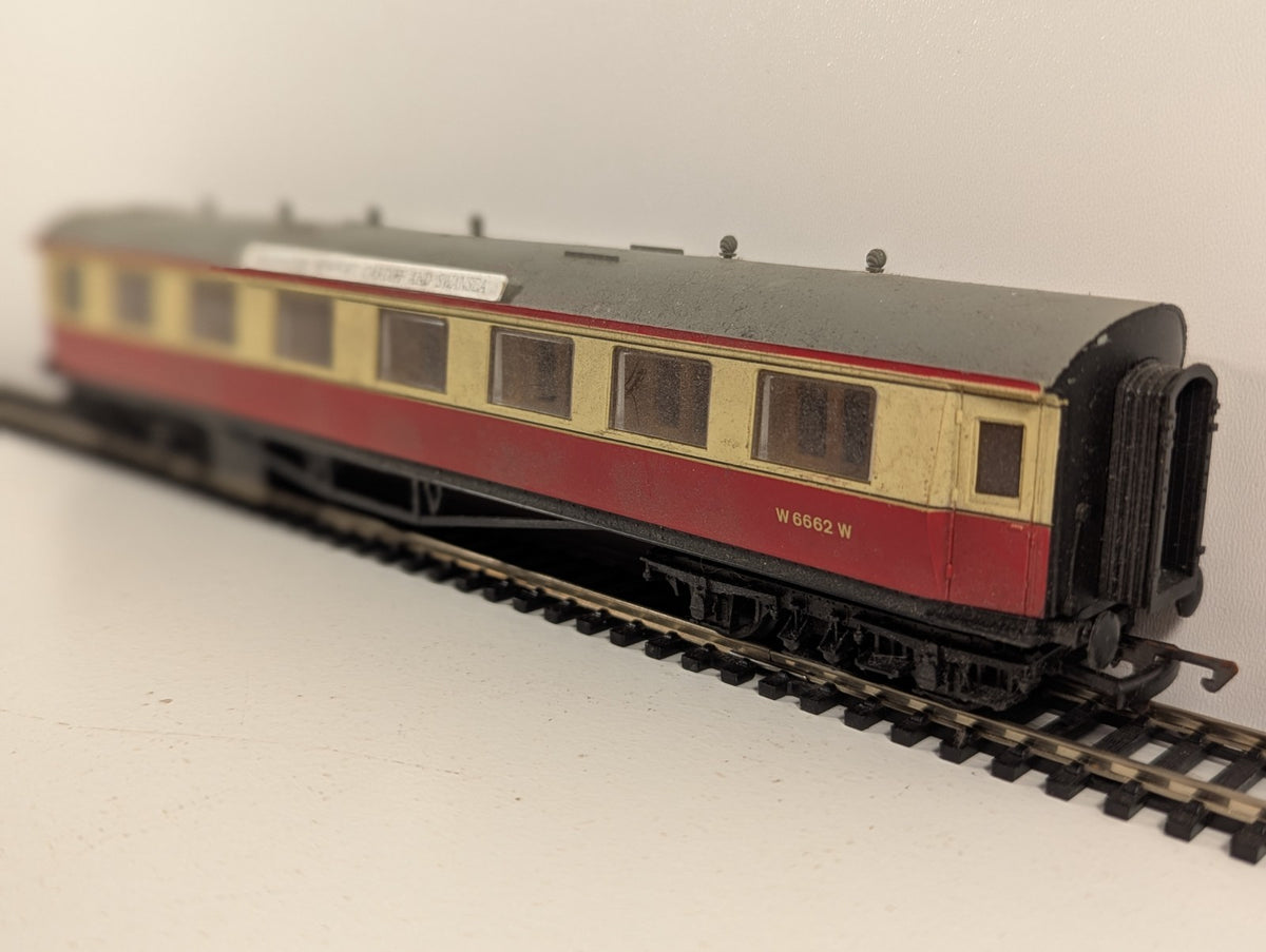 Dapol OO Gauge Maroon & Cream Composite Coach Paddington–Cardiff–Swansea boards.