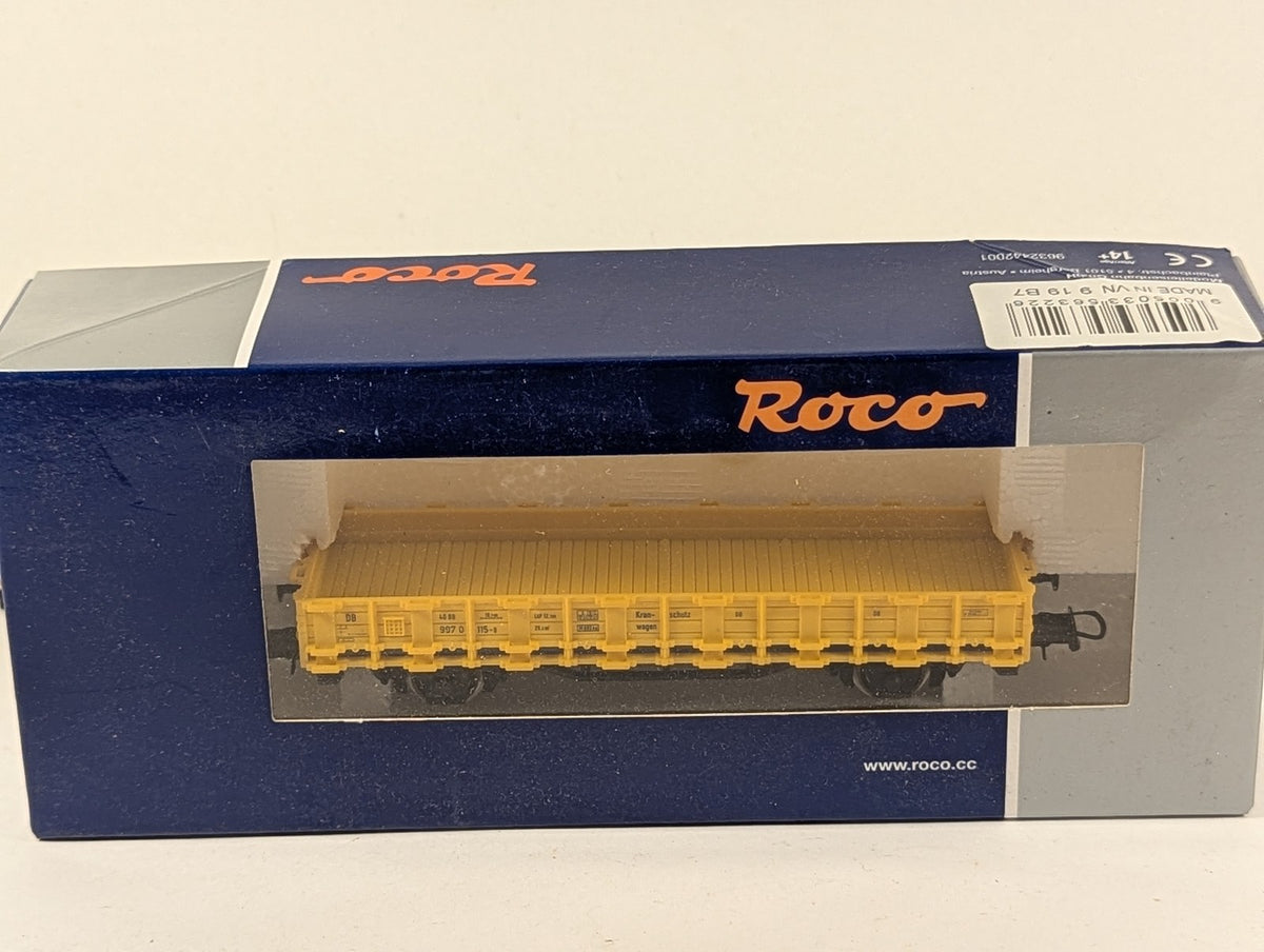Roco HO Gauge Kranschutzwagen Goods Wagon 40 80 997 0 115-8 DB Yellow 56322