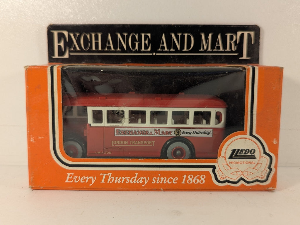 Lledo London Transport Single Decker Bus 'Exchange & Mart' Die-cast Model Bus