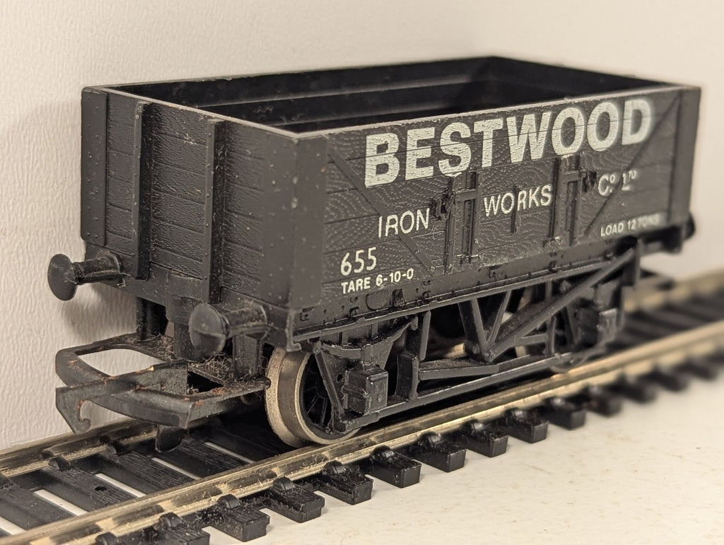 Hornby OO Gauge 7-Plank Open Wagon Goods Wagon 655 Bestwood Iron Works R010