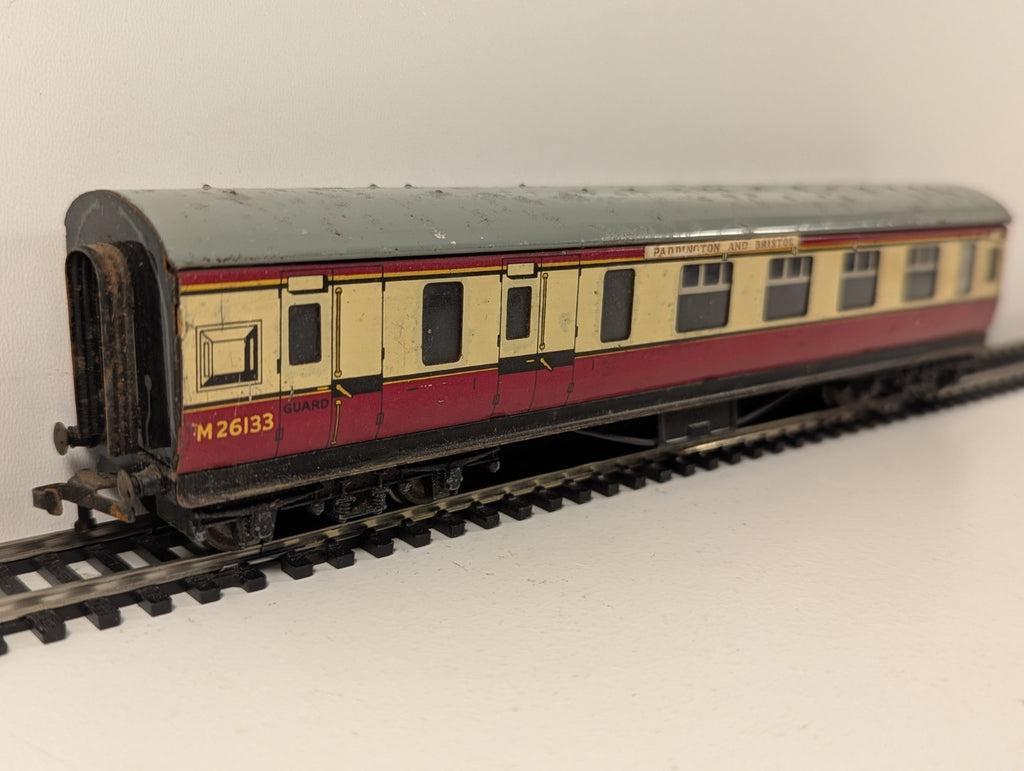Hornby Dublo OO Gauge Stanier Coach Red & Cream Paddington–Bristol