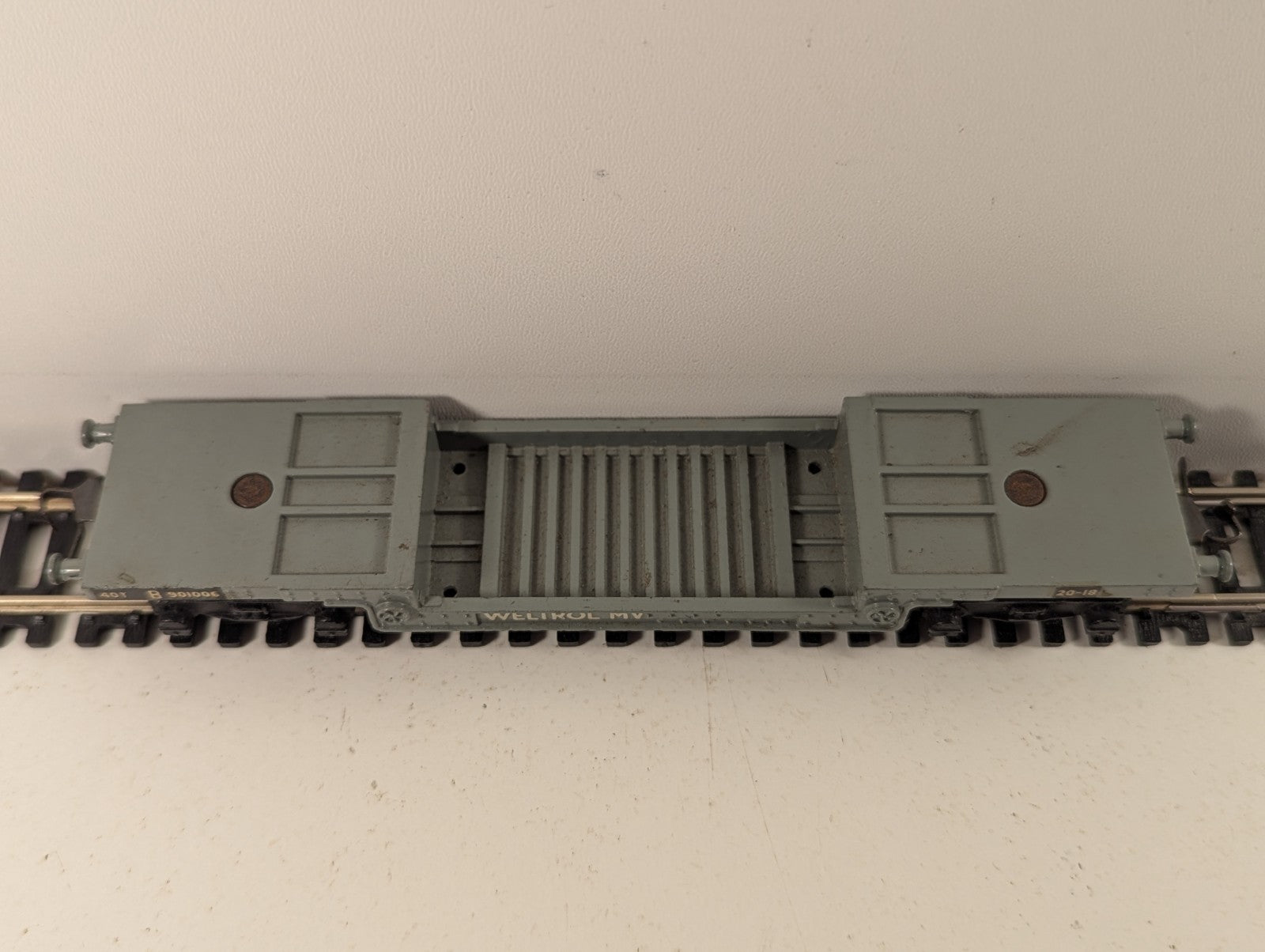 Hornby Dublo 40 Ton Bogie Well Wagon Weltrol MV Grey OO Gauge
