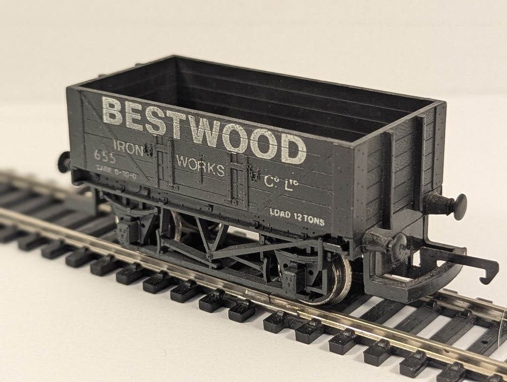 Hornby OO Gauge 8 Plank Wagon Bestwood Iron Works Goods Wagon 655