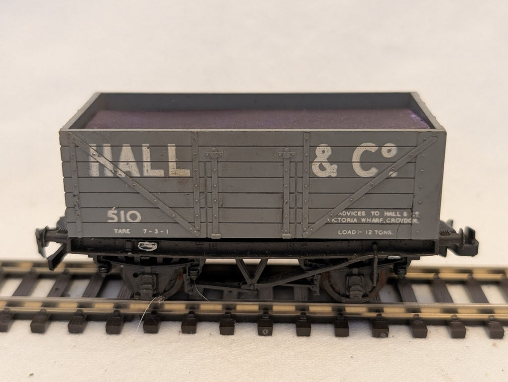 British Trix OO Gauge Private Owner 7-Plank Open Wagon 510 Hall & Co