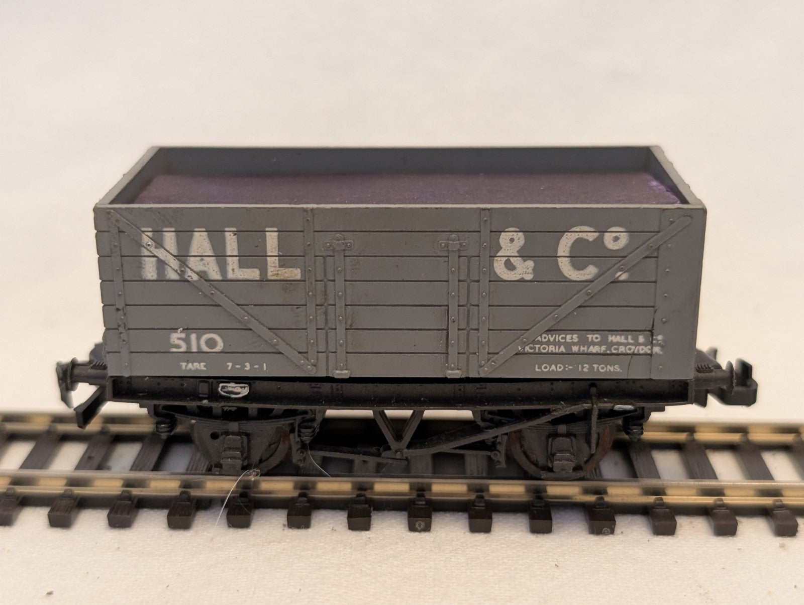 British Trix OO Gauge Private Owner 7-Plank Open Wagon 510 Hall & Co