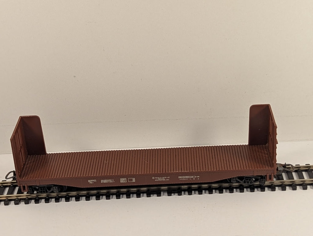 Lima HO Scale SNCF Bulkhead Flat Wagon 20 93 850 50-3 Brown