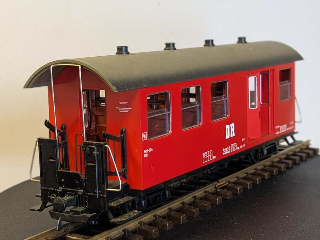 LGB G Gauge 3171 DR Red Combine Passenger/Baggage Car No.902-304