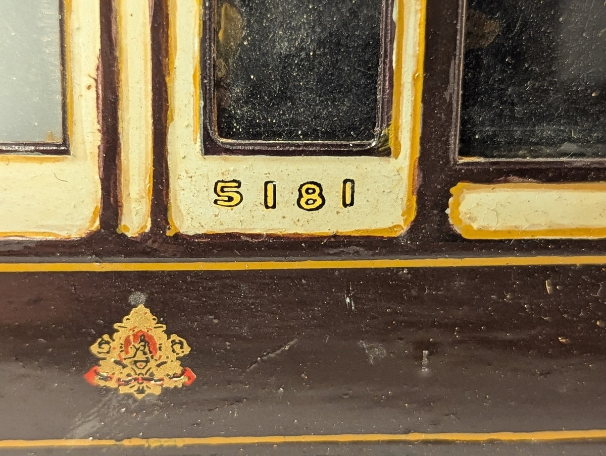 G Gauge LNWR 6-Wheel Passenger Coach 5181 LNWR Plum and Cream