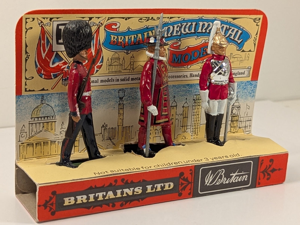 Vintage 1950s Britains British Life Guard Cast Lead Figures Pack of 3