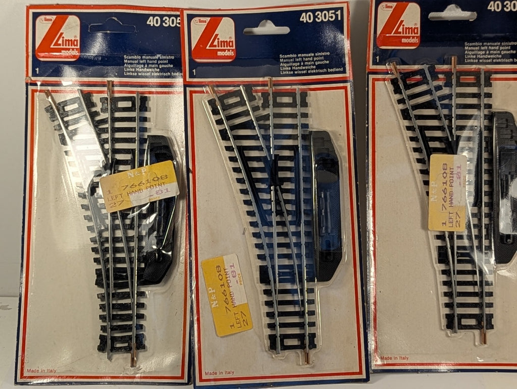 Lima 403051 OO Gauge Manual Left Hand Points - Job lot