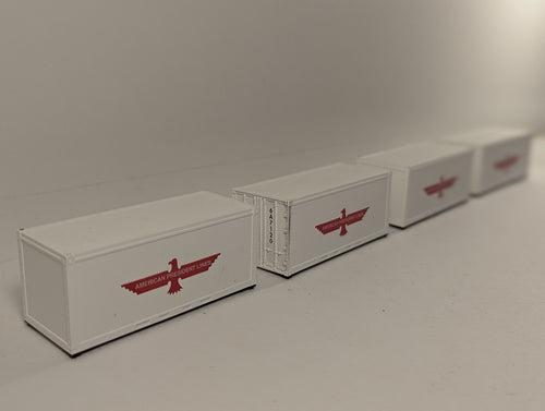 Athearn HO Gauge 20 Ft Smooth Side Containers 6A7120 American President Lines