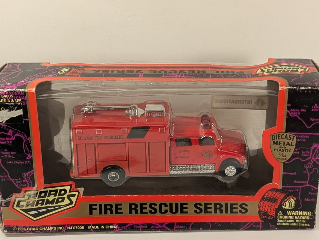 Road Champs 1:64 Scale 64605 International Rescue Squad Truck St. Louis Fire Dep