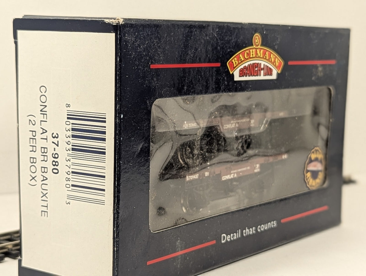 Bachmann OO Gauge Conflat A BR Bauxite (2 Per Box) Goods Wagon B709437 & B737642