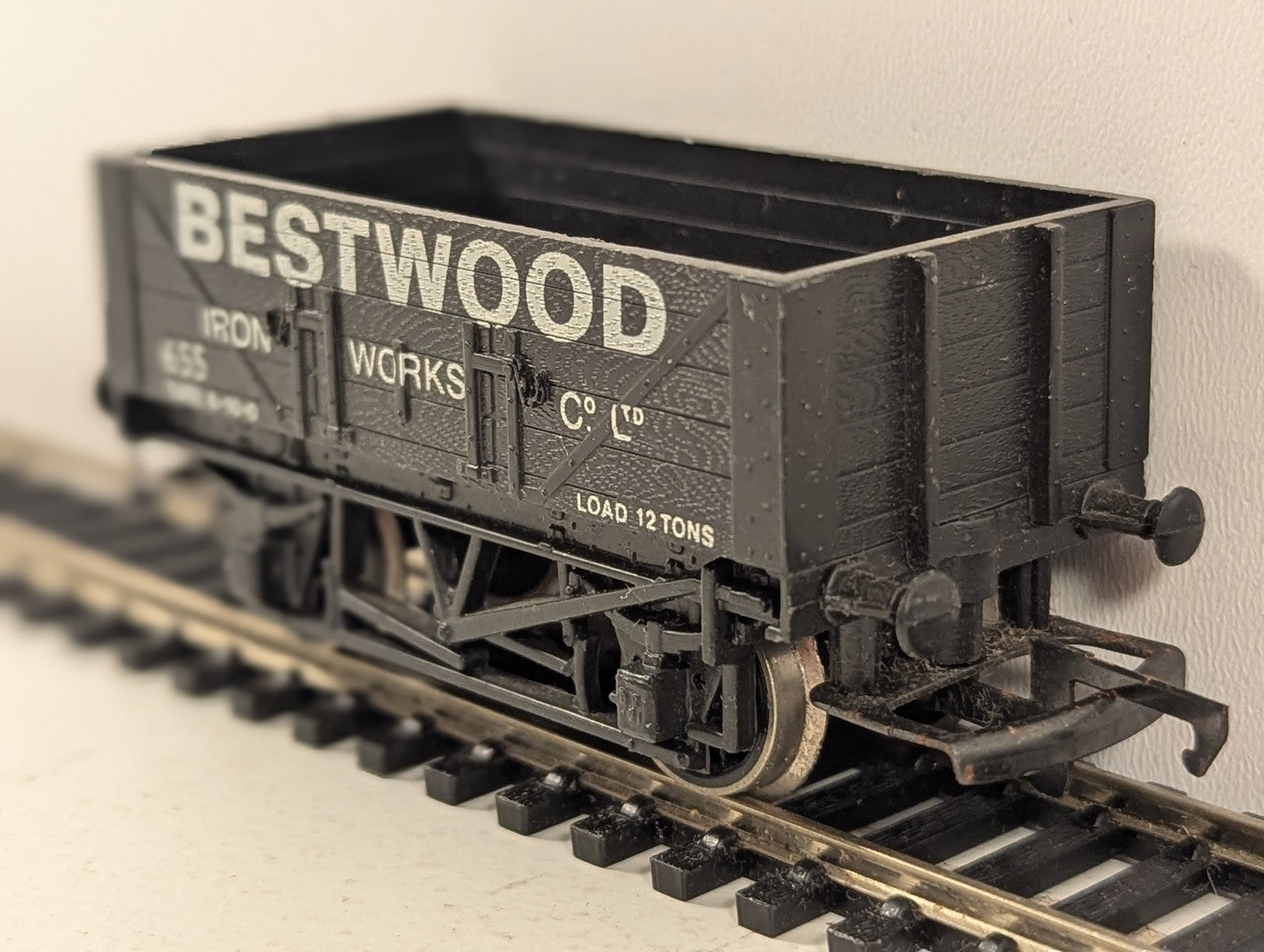 Hornby OO Gauge 7-Plank Open Wagon Goods Wagon 655 Bestwood Iron Works R010
