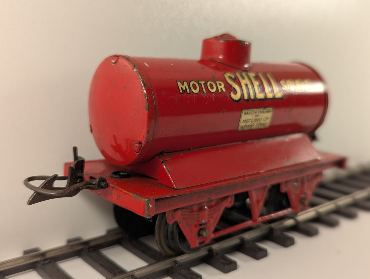Hornby O Gauge Shell Motor Spirit Petrol Tank Wagon Shell Red