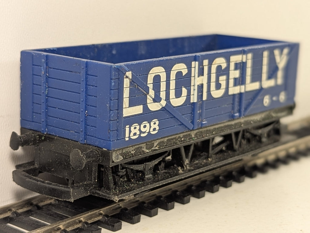 Hornby OO Gauge 7-Plank Open Wagon Goods Wagon 1898 Lochgelly Blue
