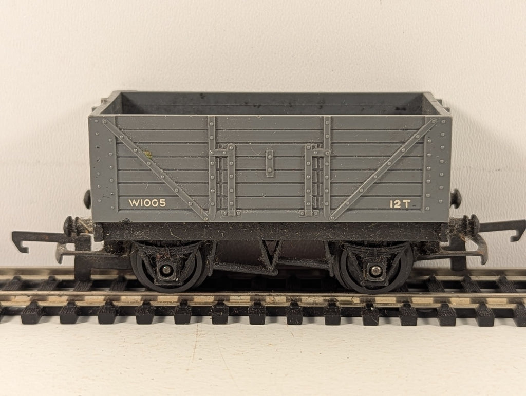 Tri-ang OO Gauge 5 Plank Open Wagon Goods Wagon W1005 BR Grey R10/1