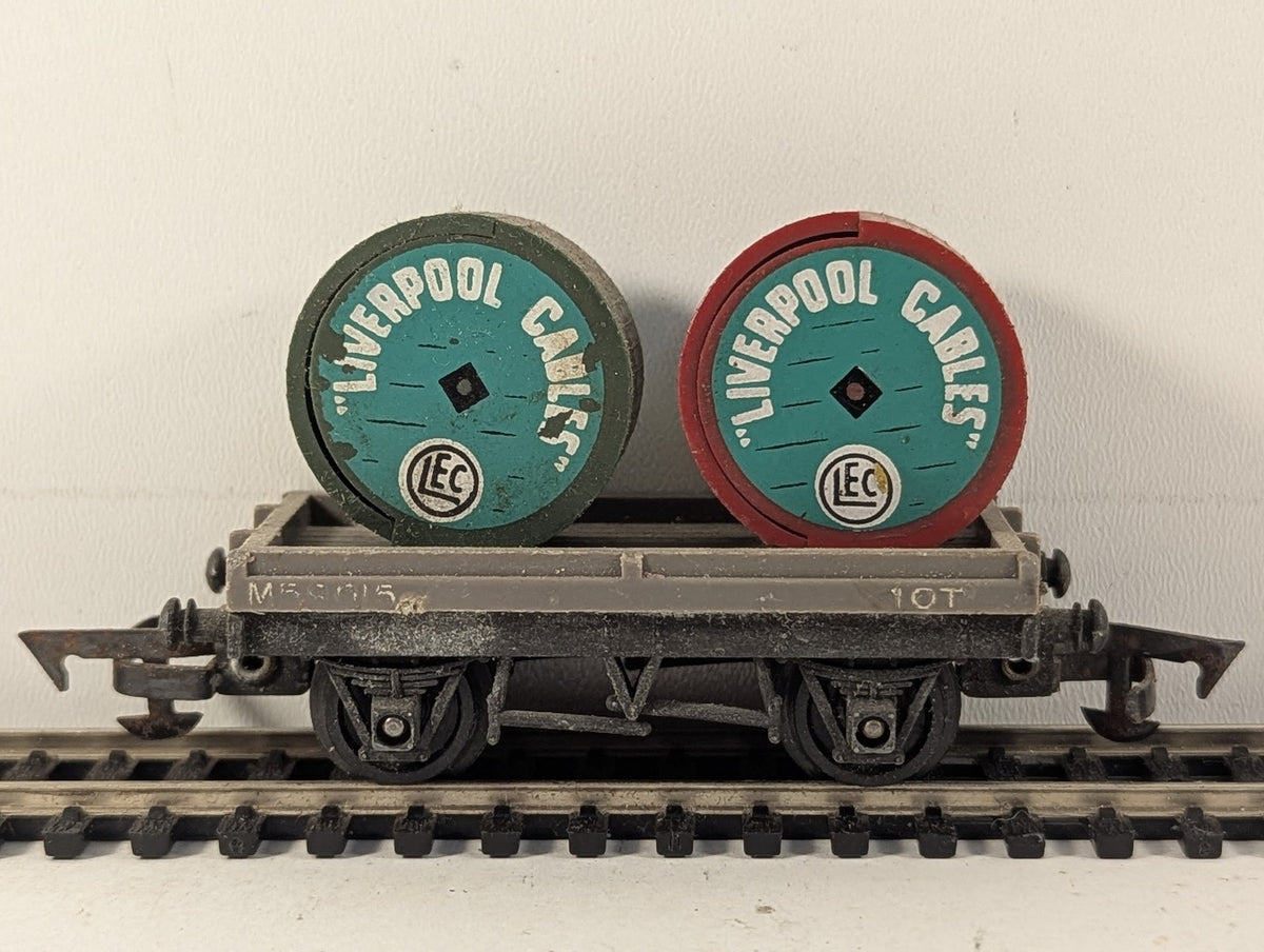 Tri-ang OO Gauge Cable Drum Wagon Goods Wagon M59015 BR Grey R17