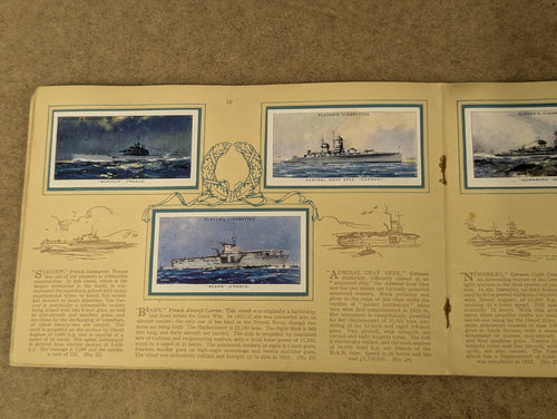 Cigarette Trade Card's Album Issued for Modern Naval Craft John Player