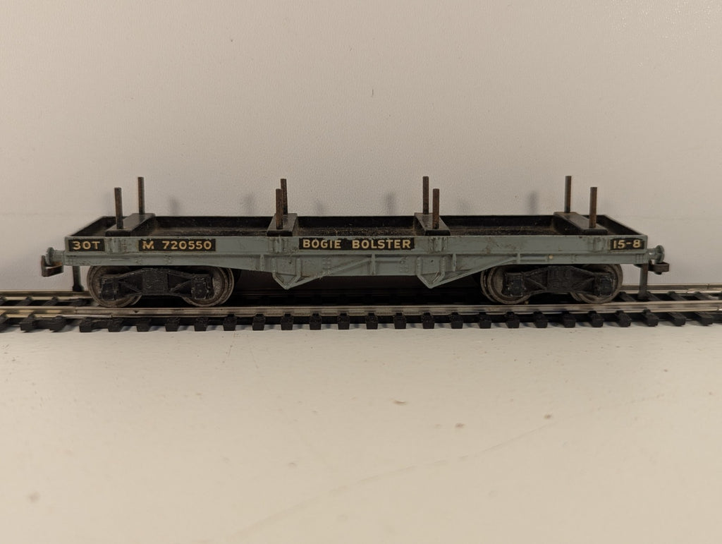 Hornby Dublo 32051 OO Gauge BR Grey Bogie Bolster Wagon - Wrong Box