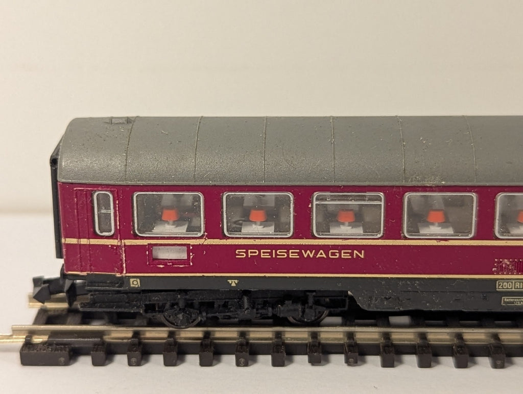 Fleischmann N Gauge 8112 K Speisewagen Dining Car (Missing Coupling)