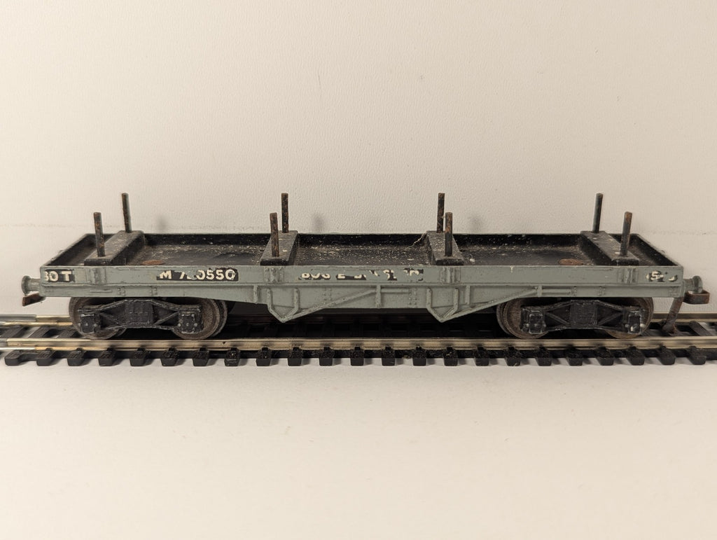 Hornby Dublo OO Gauge 30-Ton Bogie Bolster Wagon Goods Wagon M 720550 BR Grey