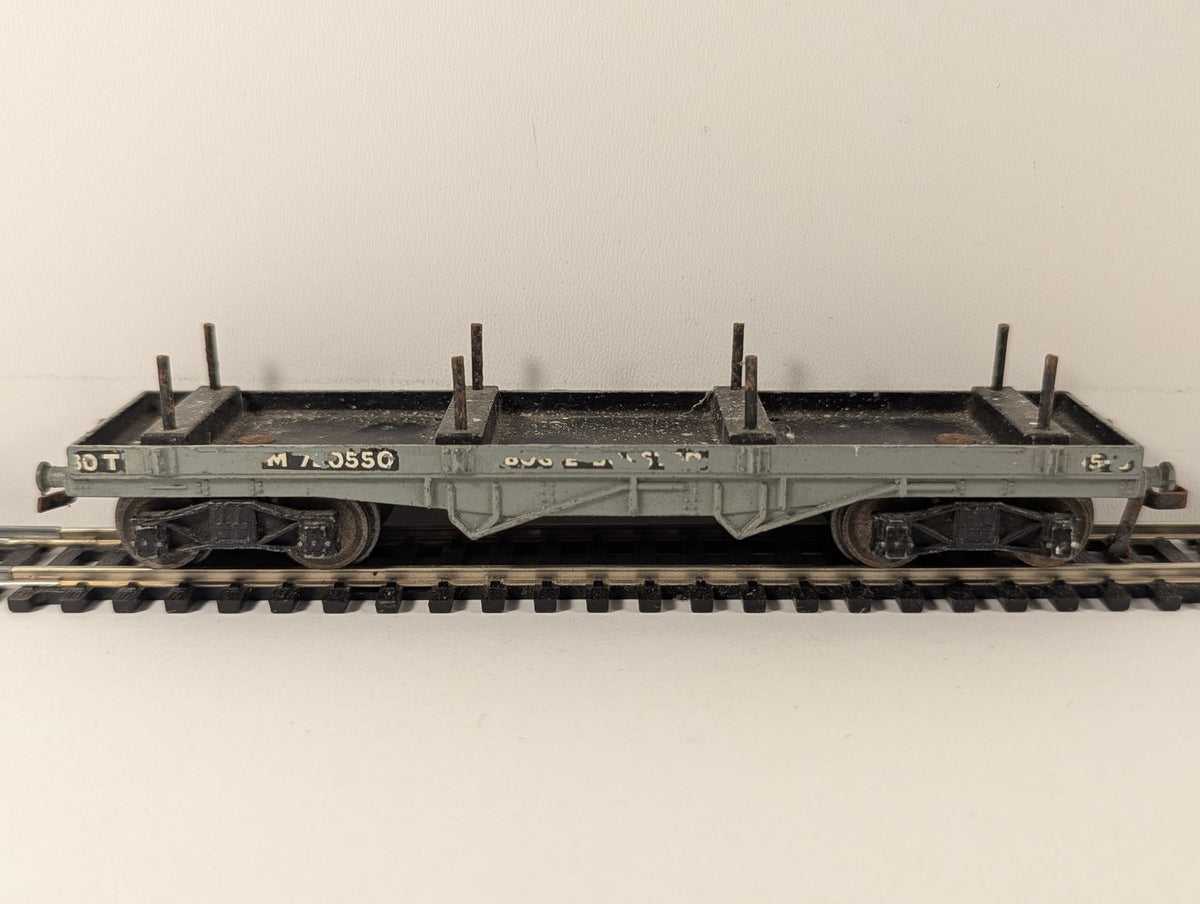 Hornby Dublo OO Gauge 30-Ton Bogie Bolster Wagon Goods Wagon M 720550 BR Grey