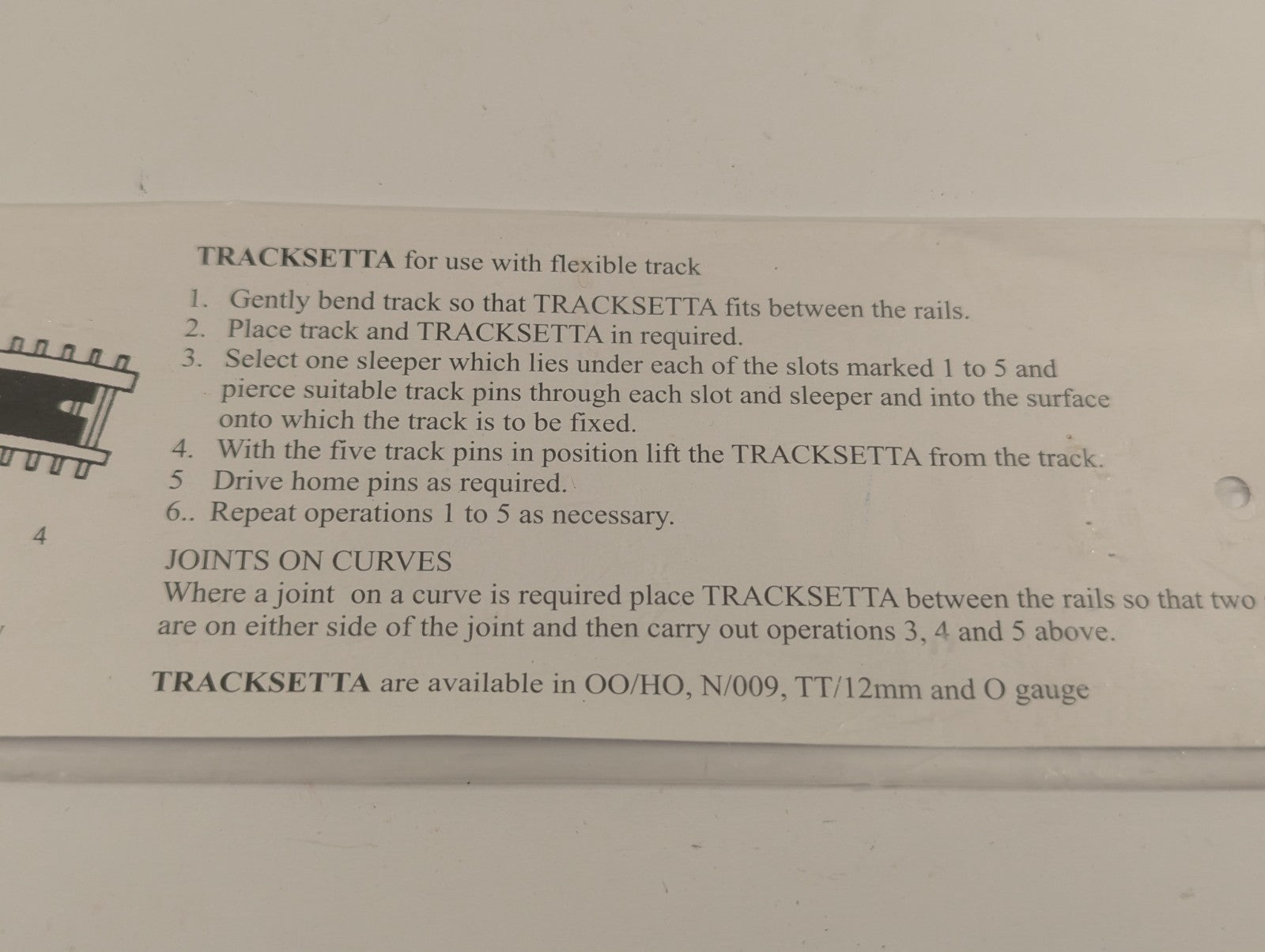 Tracksetta 30" Radius 12mm Gauge Track Laying Template