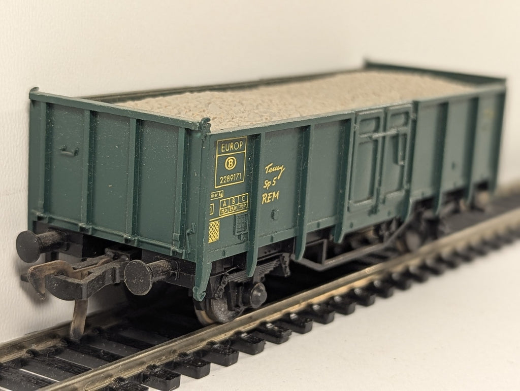 Fleischmann HO Scale SNCB Europ Open Wagon with Load 2289171 SNCB Green 5202