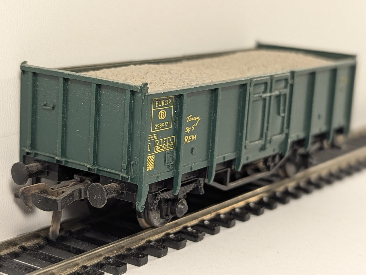 Fleischmann HO Scale SNCB Europ Open Wagon with Load 2289171 SNCB Green 5202